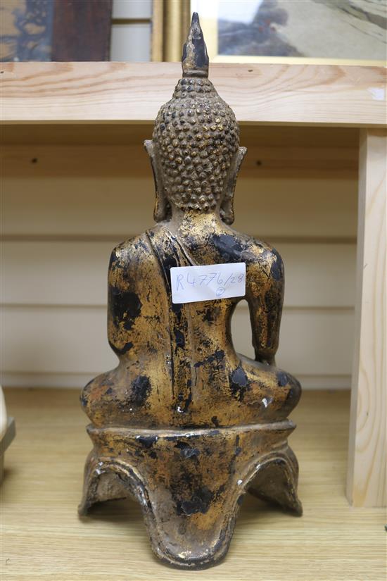Two Thai bronze figures of Buddha